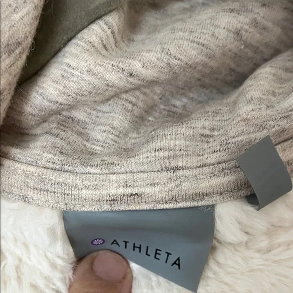 Athleta Cream Sherpa-Lined Hoodie - Picture 2 of 4